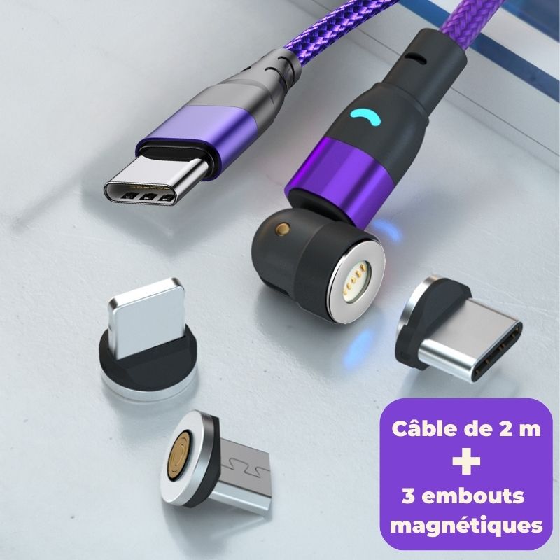 CABLE MAGNÉTIQUE CHARGE ET DATA USB-C | ROTACHARGER™ - Outils Expert