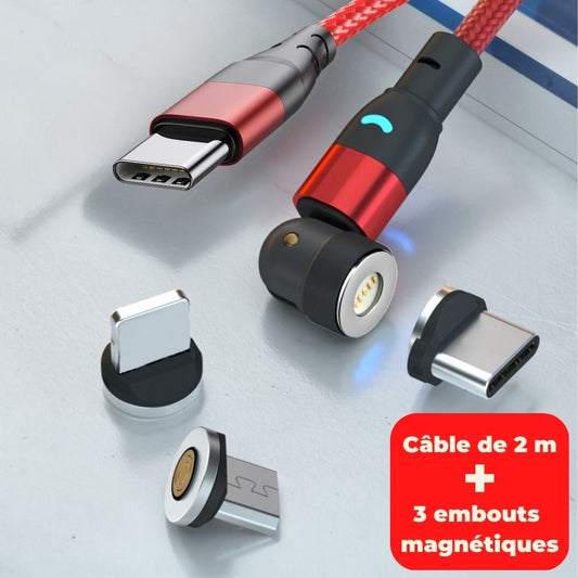 CABLE MAGNÉTIQUE CHARGE ET DATA USB-C | ROTACHARGER™ - Outils Expert